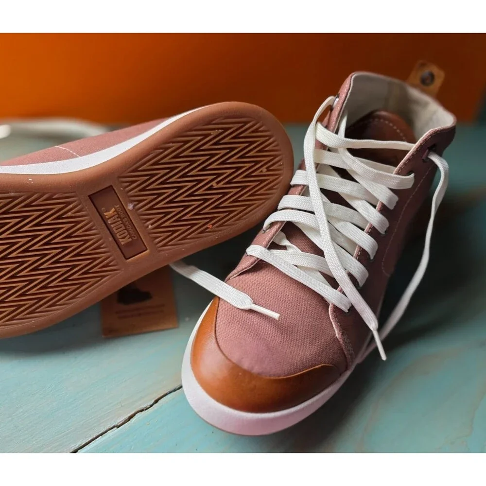 Kodiak Georgian Mid Cut Sneakers Women’s 9.5 Canvas Leather Lace Up Casual Shoes